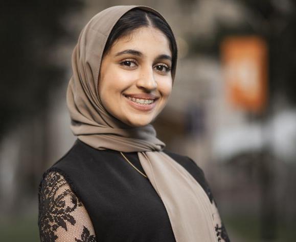University of the Pacific sociology student Rahila Shah on the Stockton Campus